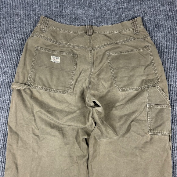Vintage Old Navy Pants Men's 34x32 Carpenter Khaki Cotton Workwear Skater Y2K - Picture 2 of 9